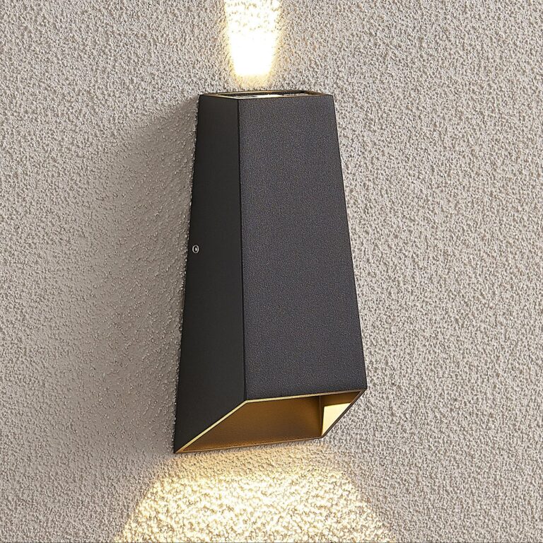 Dagur LED Up/Down Udendørs Væglampe Dark Grey - Lucande - Moderne - Metal - Med flere lyskilder