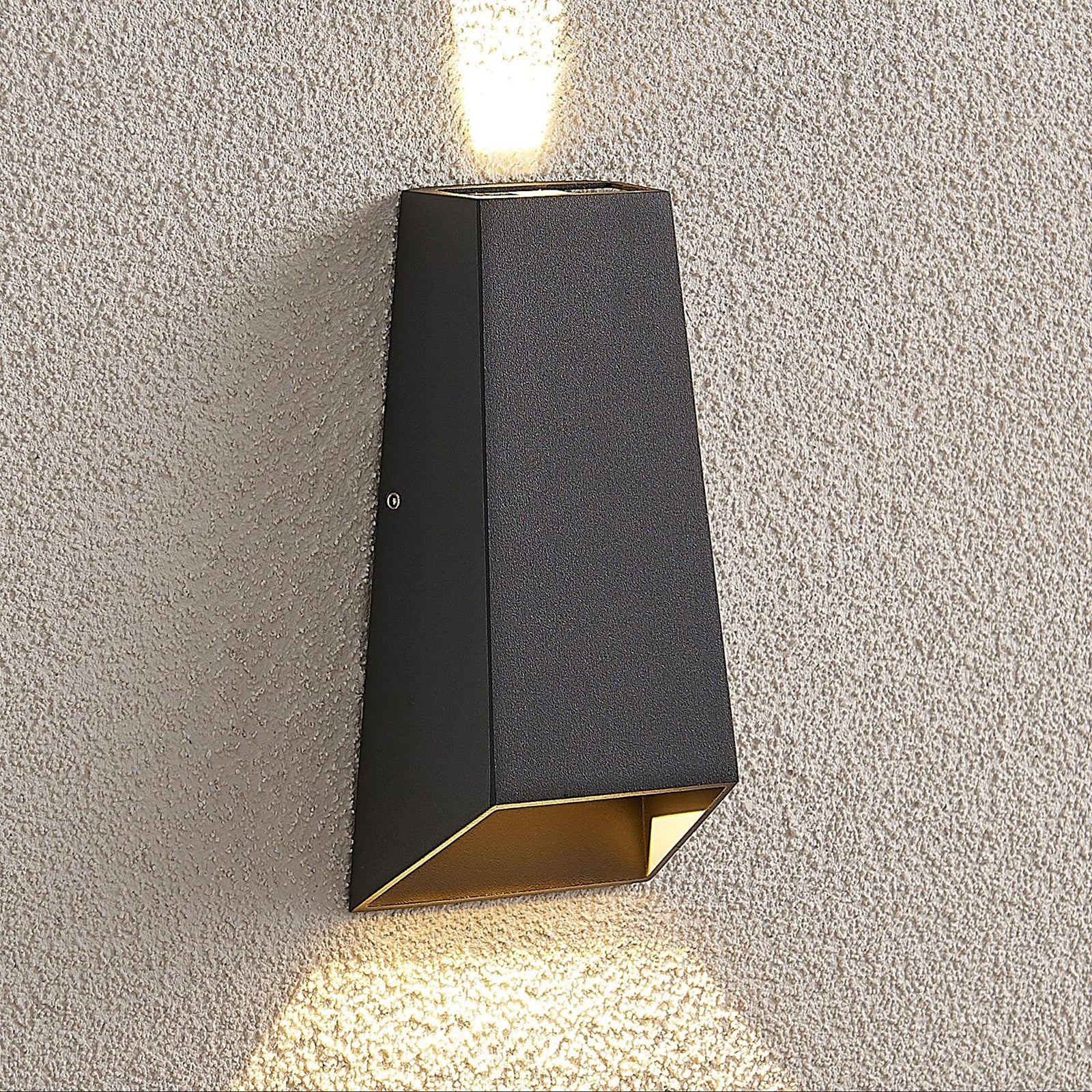 Dagur LED Up/Down Udendørs Væglampe Dark Grey - Lucande - Moderne - Metal - Med flere lyskilder