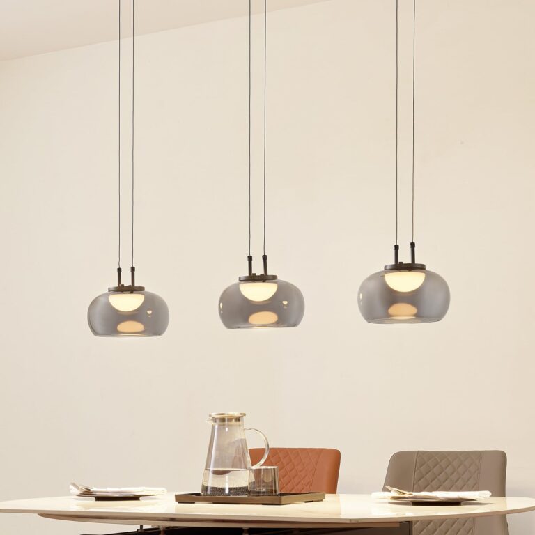 Dain 3 LED Pendel Røg Grå - Lucande - Spisestue - Moderne - Glas - Med flere lyskilder