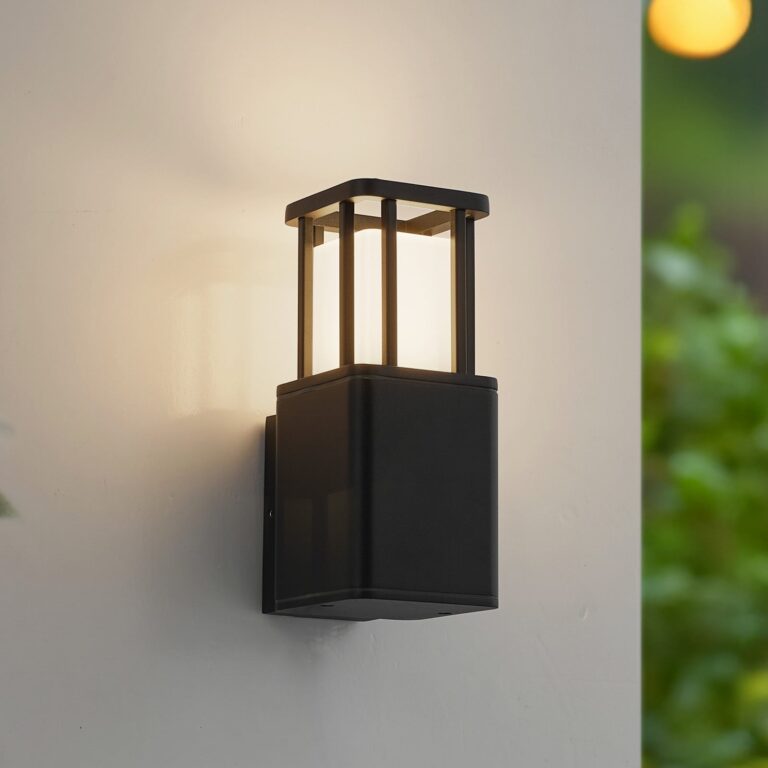 Dakil LED Udendørs Væglampe Sort - Lucande - Terrasse - Moderne - Aluminium - Kantet