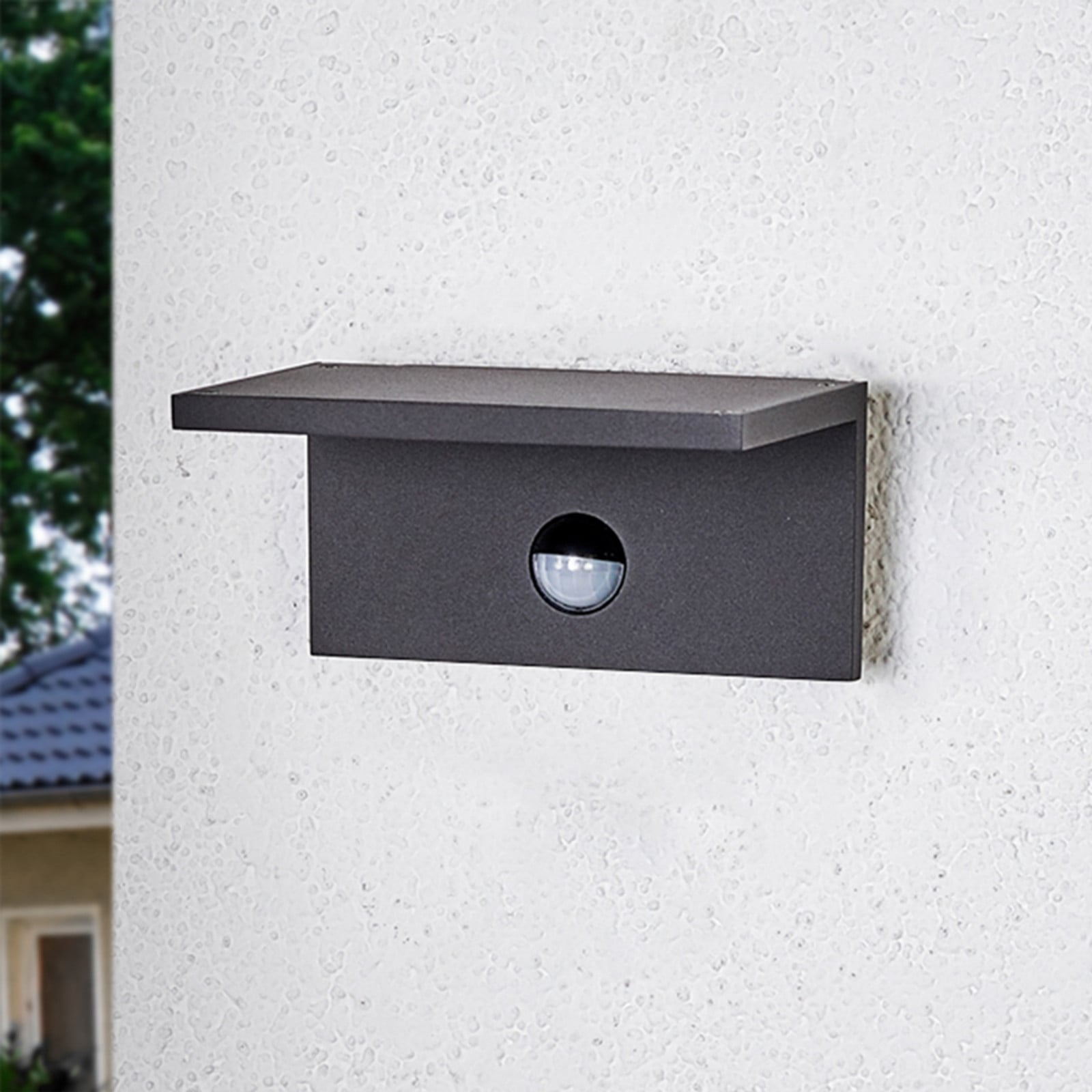 Darina LED Udendørs Væglampe w/Sensor Graphite - Lucande - Moderne - Metal - Med én lyskilde