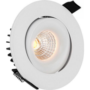 Downlight Moon LED 6W 830, 36°, med kip, hvid m/dæmpbar driver