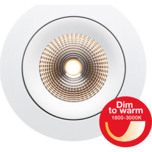 Downlight SLC One 360° LED 8W DTW 1800-3000K IP44 Hvid