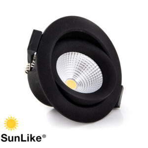 Downlight SLC Sunlike 360° LED 8W 2700K IP44 Sort