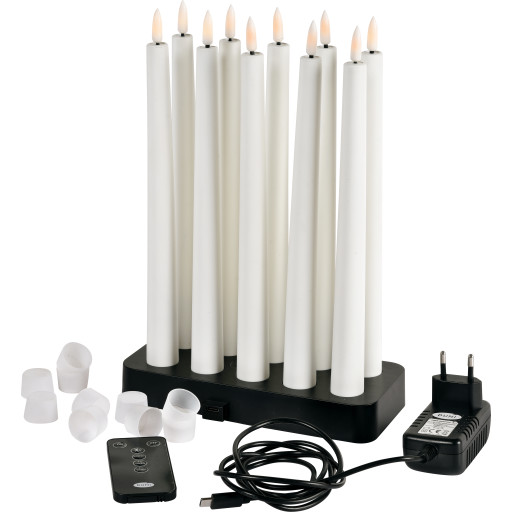 Duni genopladelige LED kronelys, 10 stk.