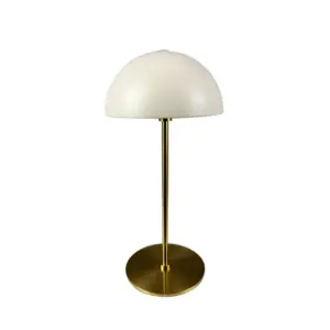 Dyberg Larsen - Along LED-bordlampe med batteri, beige, højde 20 cm