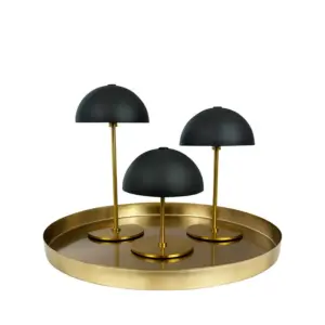 Dyberg Larsen - Along LED-bordlampe med batteri, sort/messing