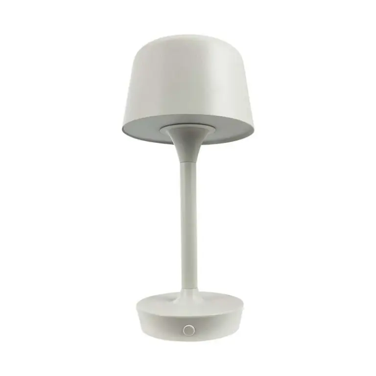 Dyberg Larsen FLOW LED Portabel Bordlampe - Cremet Hvid, Nordisk Minimalisme