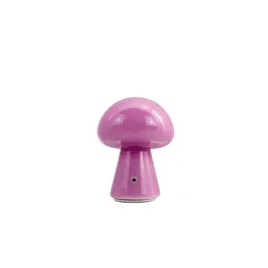 Dyberg Larsen - Morkel Mushroom LED-batteridrevet bordlampe, pink