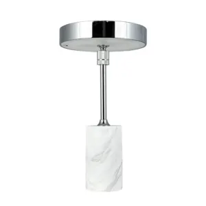 Dyberg Larsen - Starlight LED-bordlampe med batteri, krom/hvid