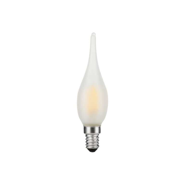 E10 1.5W LED filament mini tip pære - C23, 90lm, 2700K, mat glas
