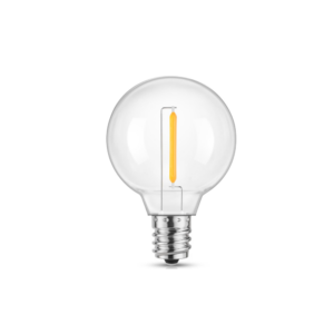 E14 1W LED kronepære - G40, Kultråd, klart glas