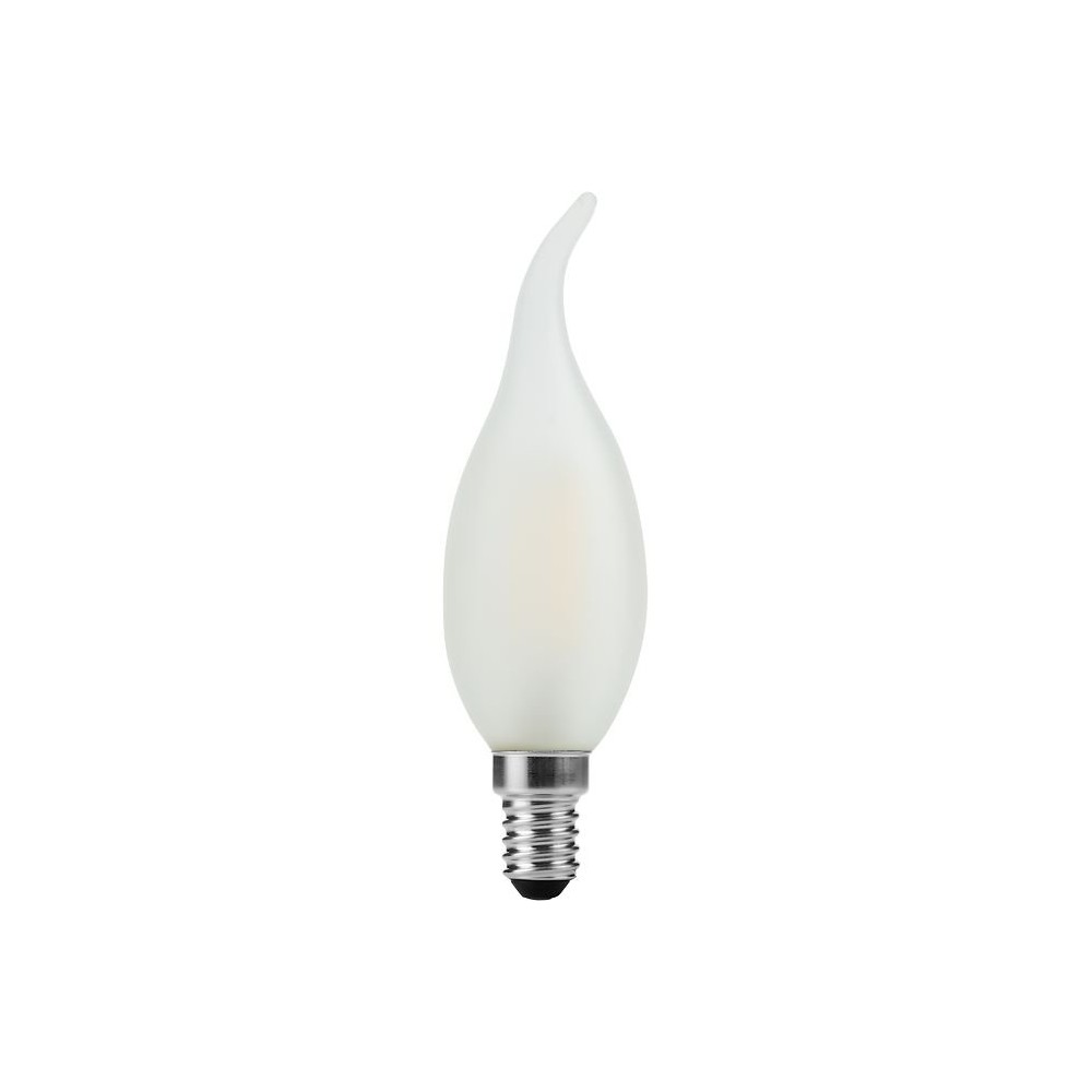 E14 2W dæmpbar LED kertepære med tip - C35, 140lm, mat glas, filament