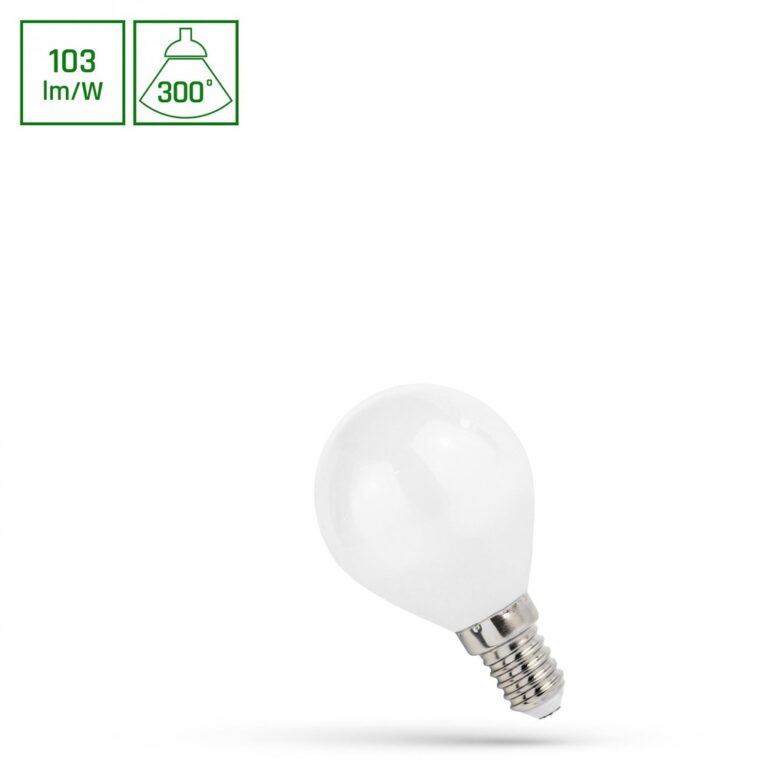 E14 4W LED kronepære - 100lm/W, P45, kugleformet