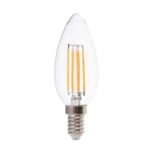 E14 5,5W LED filament kertepære - Dæmpbar, klar, varm hvid, 110lm/W