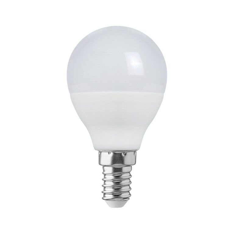 E14 6,5W LED kronepære - P45, 6500K, kold hvid, plast