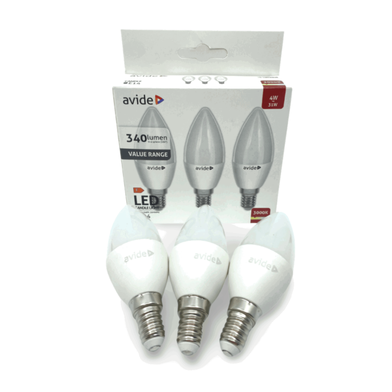 E14 LED pærer - 340lm - 3000K - 4W - Value Pack med 3 stk.