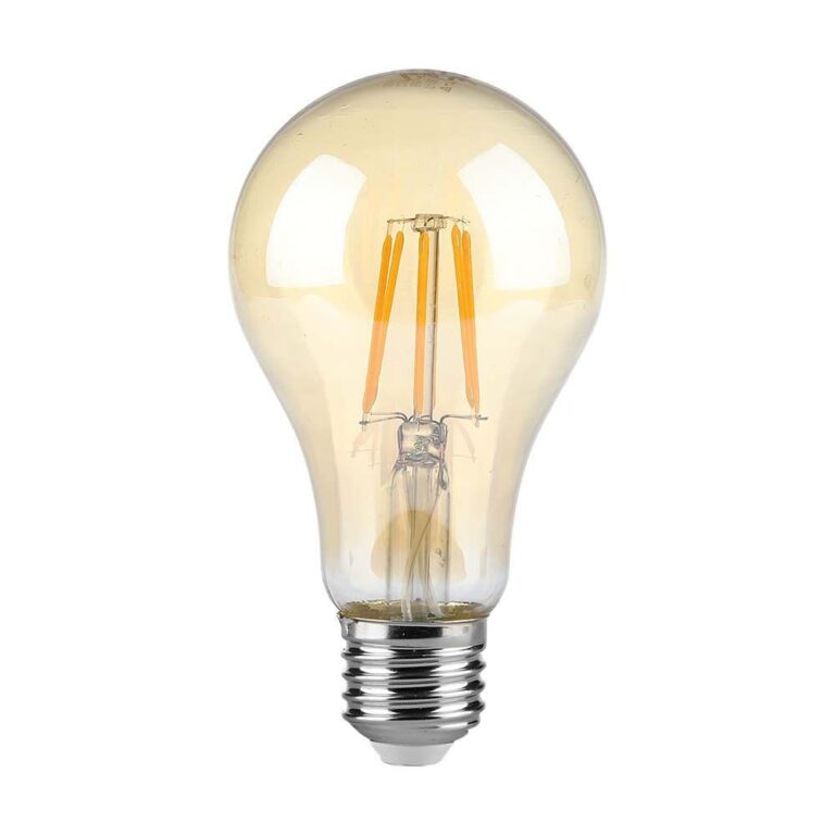 E27 10W LED filament pære - A67, Amber glas, 2200K, 950lm