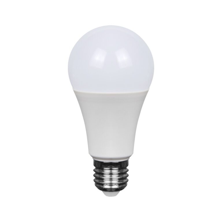 E27 11W LED pære - A60, erstatter 75W, plast kabinet