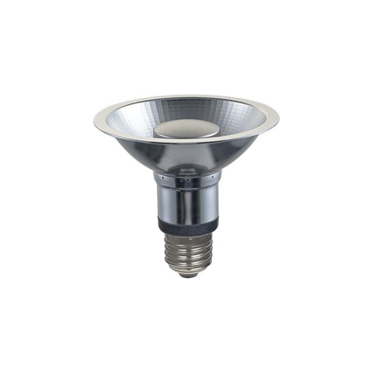 E27 12W dæmpbar PAR30 LED pære - 725lm, 35Â°, 2700K, grå finish