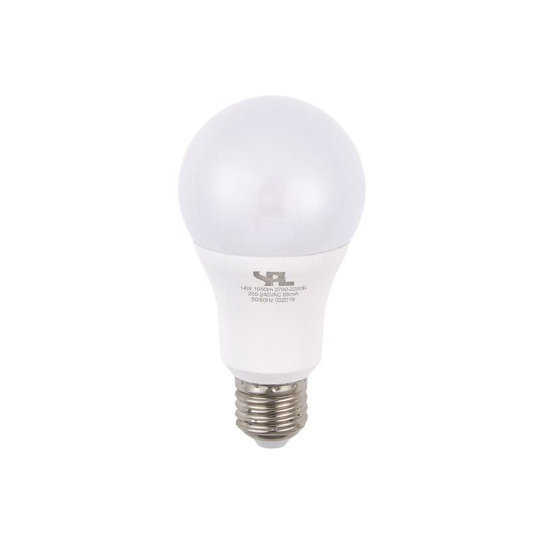 E27 14W dæmpbar LED pære - DimToWarm, 1050lm, A65, opal glas, 2000-2700K