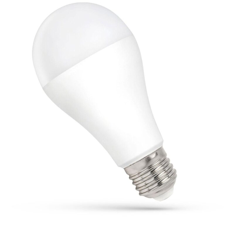 E27 15W LED pære - 1500lm, A60, 3000K, 270 grader, mat glas