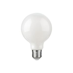 E27 2,5W dæmpbar LED filament pære - G80 Globe, opal glas, 2500K, 250lm