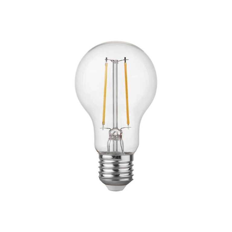 E27 2,5W dæmpbar LED pære - A60, filament, 250lm, 2500K, klart glas