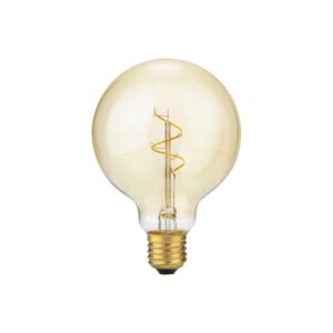 E27 2,9W dæmpbar LED pære - G95 Globe, Slim Flex Filament, 2200K, Gold, 250lm