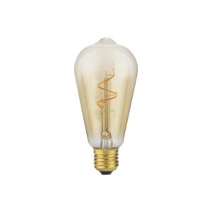 E27 2,9W dæmpbar LED pære - Slim Flex Filament, ST64, 2200K, Gold, 250lm