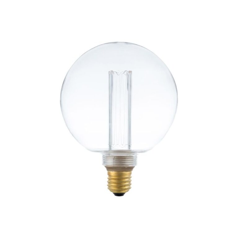 E27 3,5W dæmpbar LED pære - G125, Vintage Globe, 2000K, klart glas