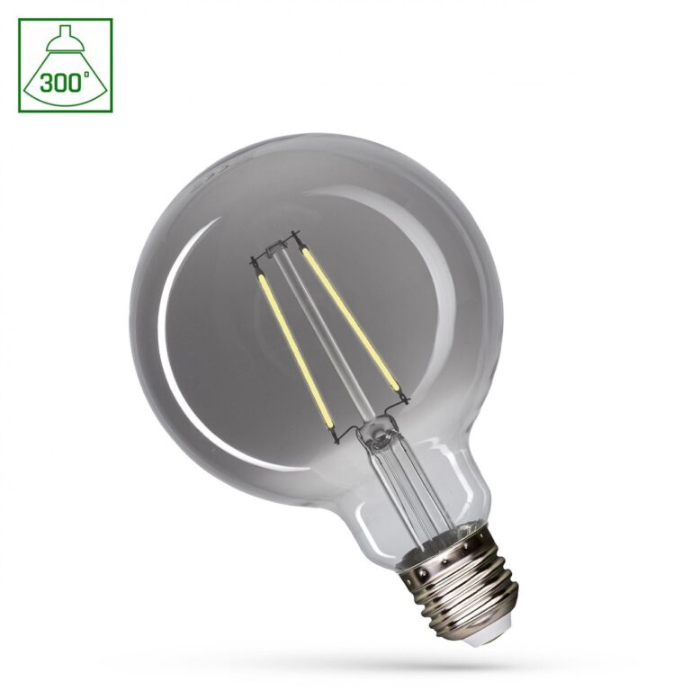 E27 4,5W LED G95 globepære - 310lm, 4000K, filament, 300Â° lysvinkel