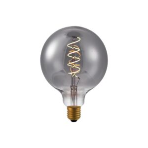 E27 4,5W dæmpbar LED pære - G125, Filament Flex, Smoke, 2200K, 150lm