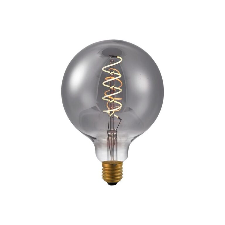 E27 4,5W dæmpbar LED pære - G125, Filament Flex, Smoke, 2200K, 150lm