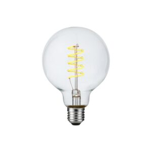 E27 4,5W dæmpbar LED pære - G95, Flex Filament, 2200K, klar glas