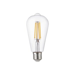 E27 4,7W dæmpbar LED Rustika pære - ST64, filament, 2500K, klart glas