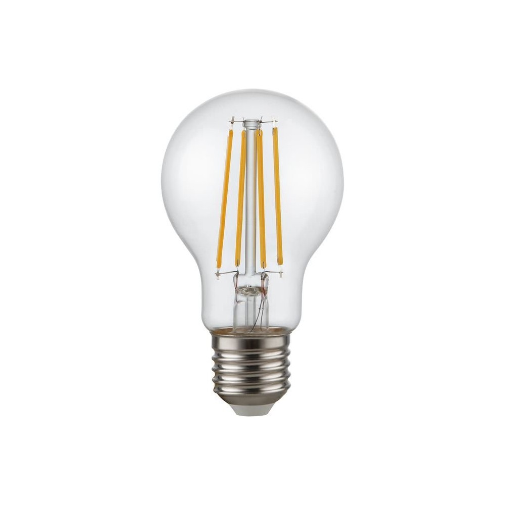E27 4,7W dæmpbar LED pære - A60, filament, klar glas, 2700K