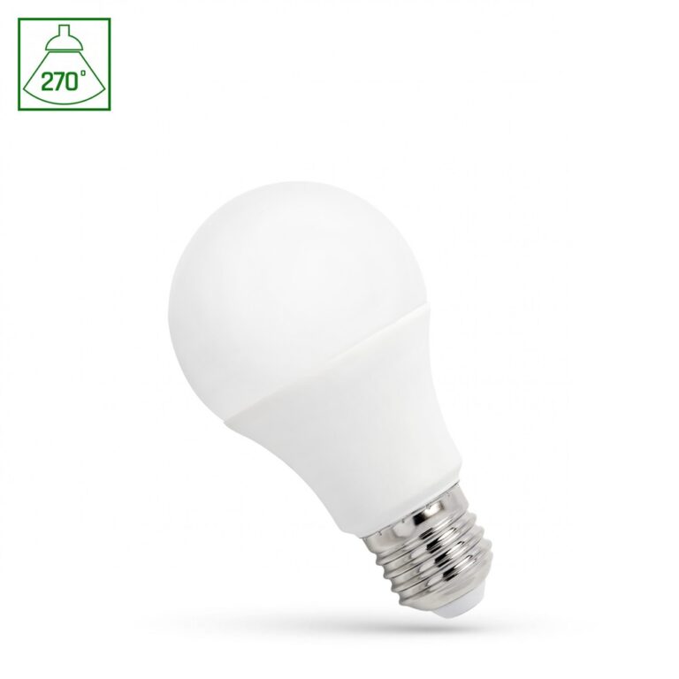 E27 4,9W LED pære - A60, 450lm, 6000K, 270Â° lysspredning