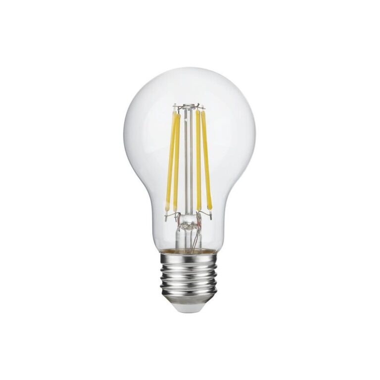 E27 4,9W dæmpbar LED pære - A60, filament, klar glas, 600lm, 2700K