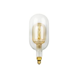 E27 4,9W dæmpbar LED pære - Filament Flex Double Tube, 38,5cm, 470lm, 2200K, Guld glas