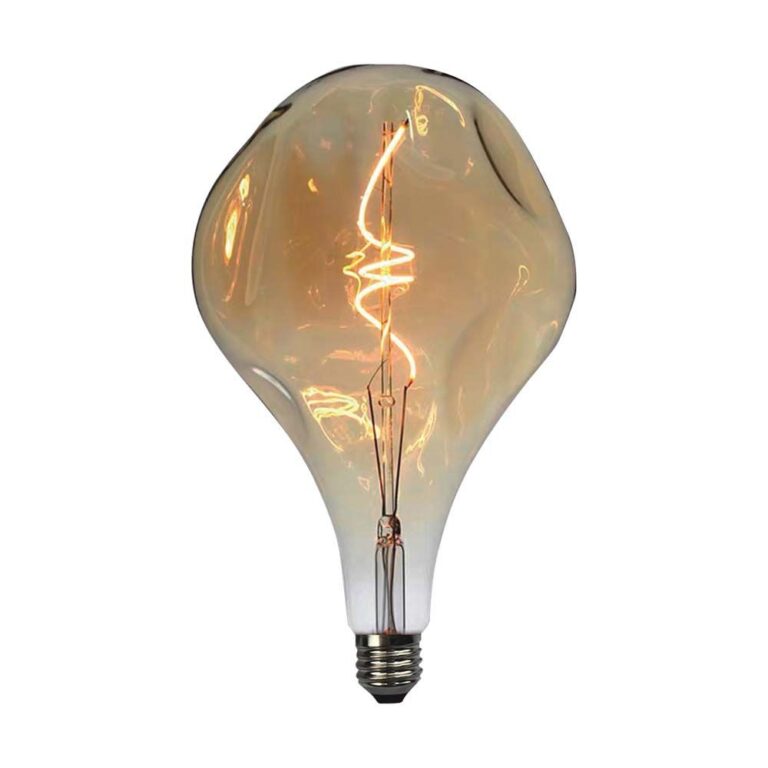 E27 4W LED Filament Spiral pære - A165, Amber glas, 2700K, 250lm, Ø16,5cm