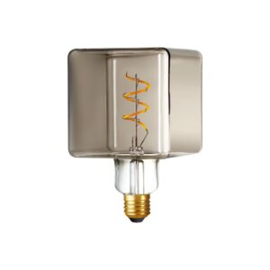 E27 4W LED Ice Cube filament pære - C95, dæmpbar, 2200K, røgfarvet glas