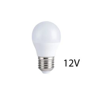 E27 4W LED pære - 12VDC, G45