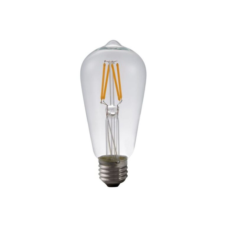 E27 4W dæmpbar LED Rustika pære - ST58, filament, 2500K, klar glas