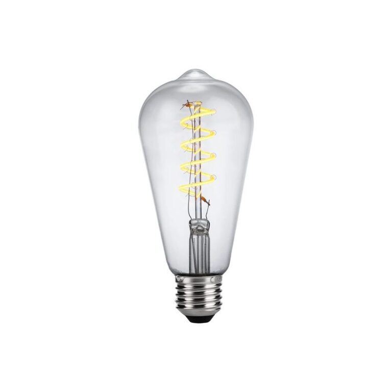 E27 4W dæmpbar LED Rustika pære - ST64, Flex Filament, 2200K, klar glas