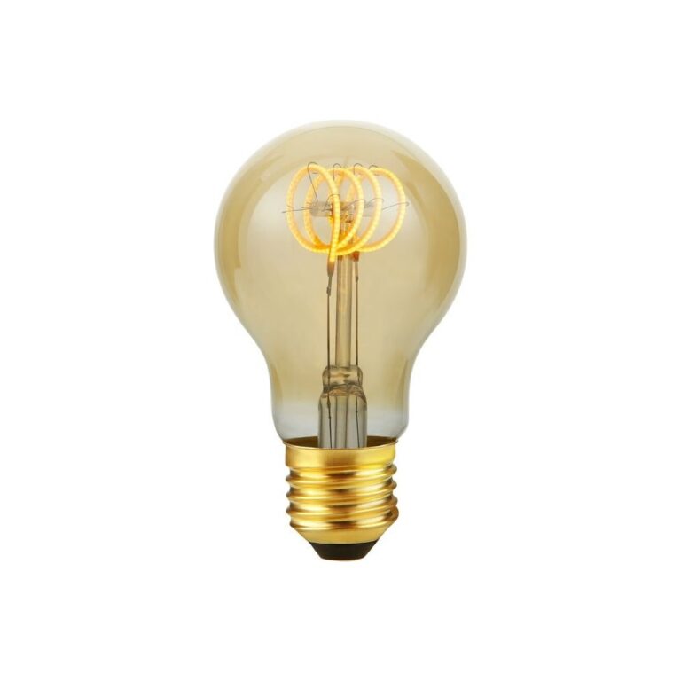 E27 4W dæmpbar LED filament pære - A60, Flex, Gold, 2000K, 210lm