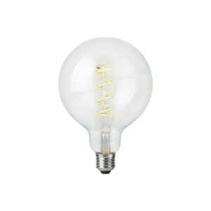 E27 4W dæmpbar LED filament pære - G125, Flex Globe, 2200K, 250lm, klart glas
