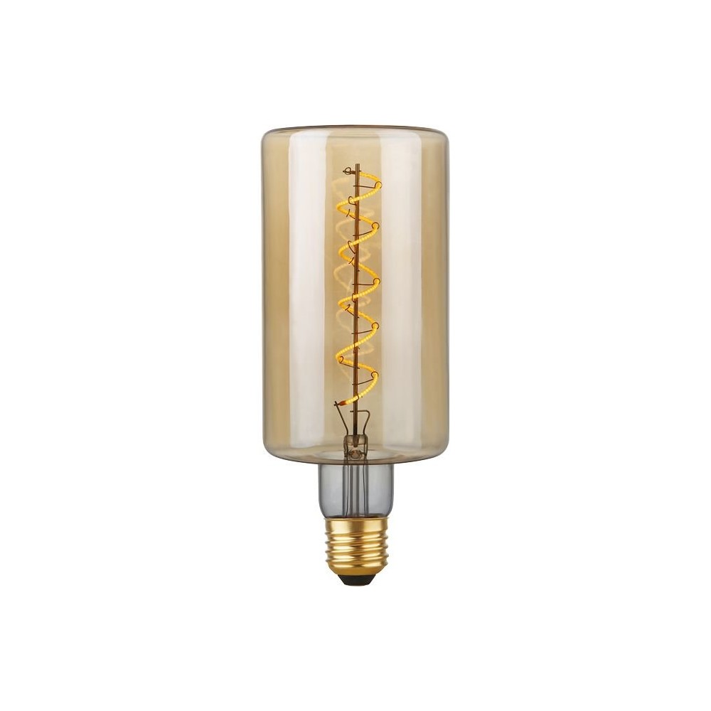 E27 4W dæmpbar LED pære - Filament Flex Bottle, 240lm, 2200K, Guld glas