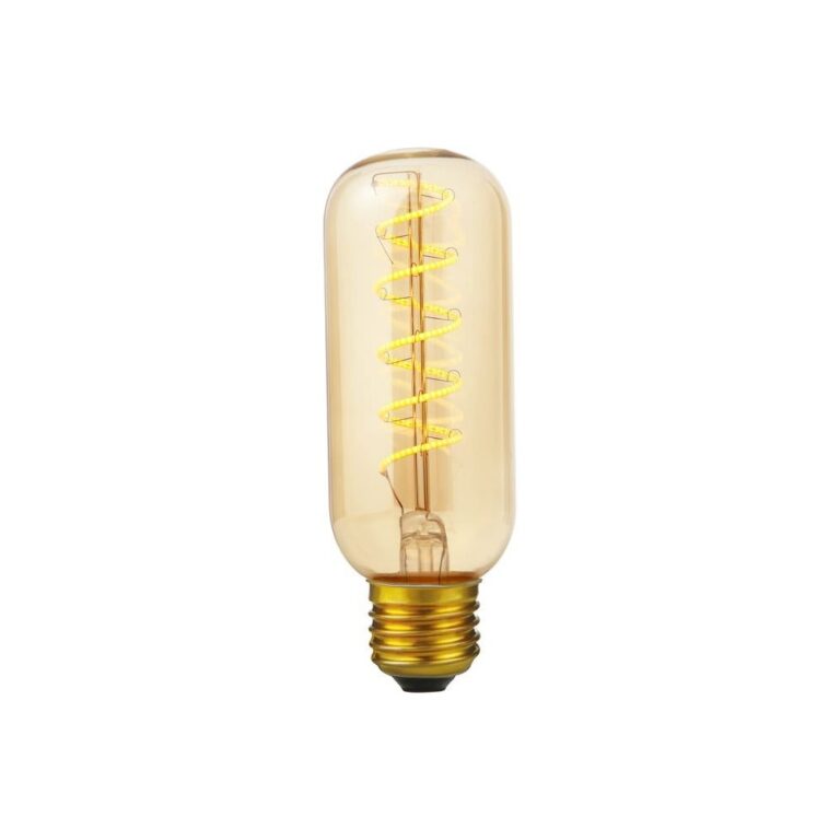 E27 4W dæmpbar LED pære - Flex AX Tube, 13cm, 2000K, guld glas, filament
