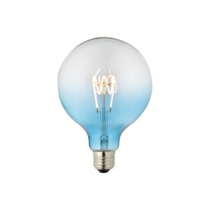 E27 4W dæmpbar LED pære - G125, Flex Filament, Blå, 140lm